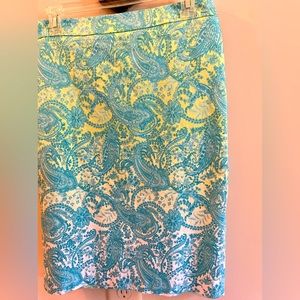 Charter Club size 6 blue/multicolored skirt